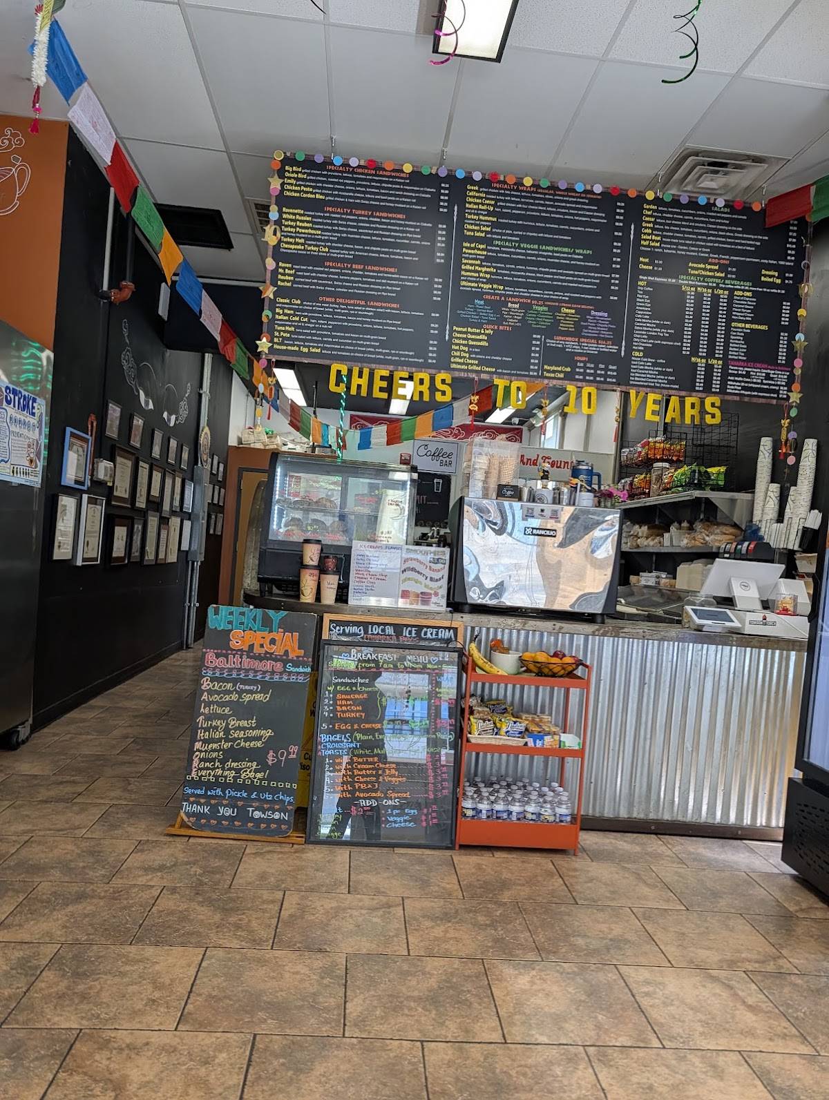 The Coffee Talk Cafe counter during its ten-year celebration
