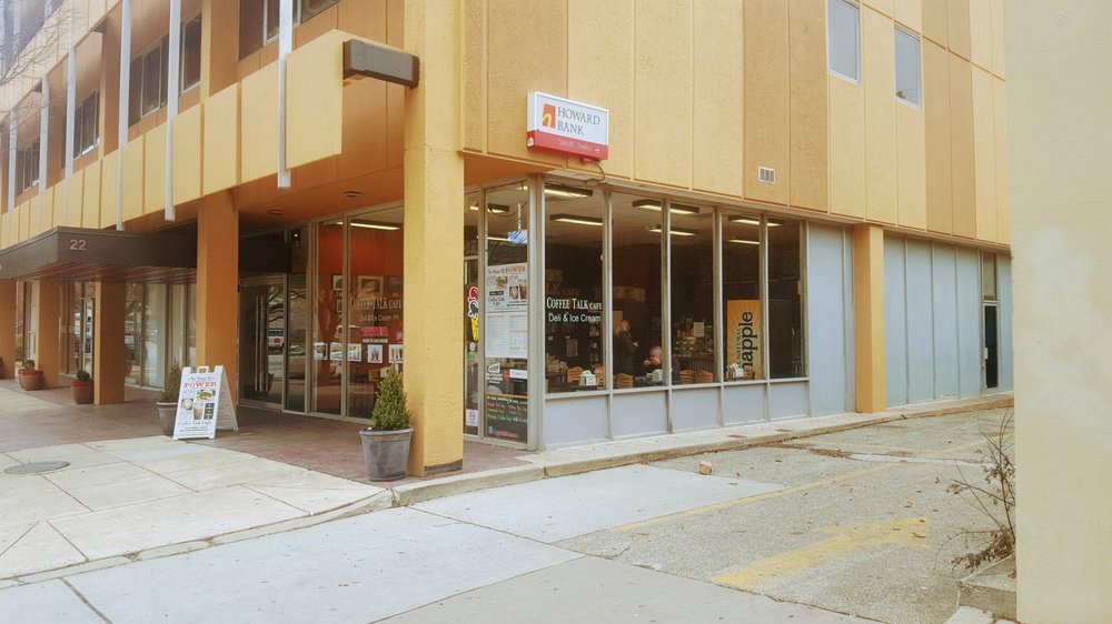 Coffee Talk Cafe storefront on West Pennsylvania Avenue, photographed in 2017